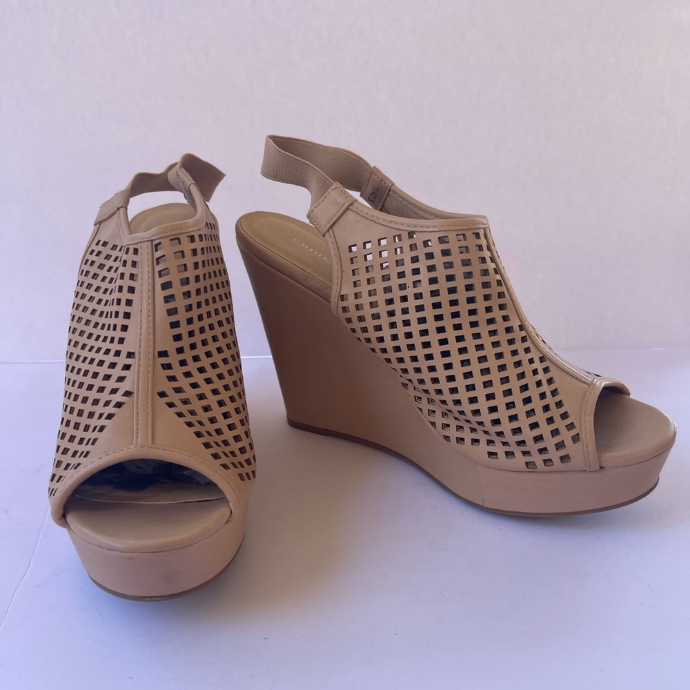 Elegant Tan Wedge Sandals
